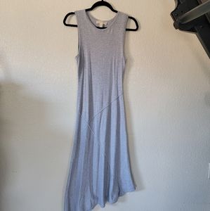 Michael Kors Grey Tank Top Dress With High Low Bottom